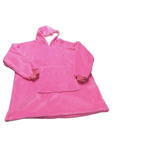 фото Плед-толстовка huggle hoodie, с капюшоном, розовый