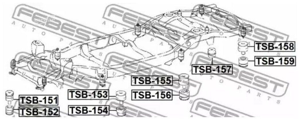 FEBEST TSB-154 Сайлентблок подрамника