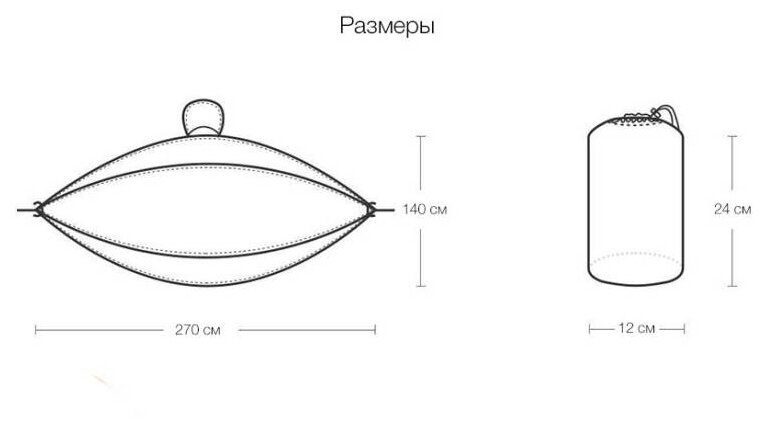 Гамак ZaoFeng Parachute Cloth Hammock, голубой - фотография № 11