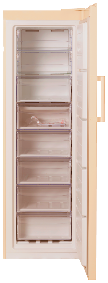 Вертикальный морозильный шкаф DELVENTO VR8301A+ Double Reliable 185 см, No Frost, двойной режим, LED дисплей, электронное управление, бежевый - фотография № 2