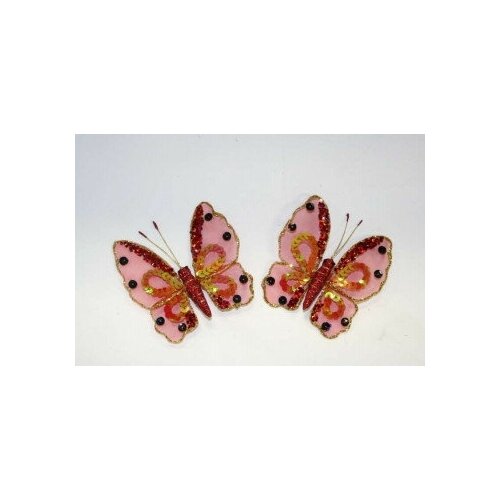 Н. г. набор из 2-х бабочек с самоцвет. 0см/ 0cм 6цв