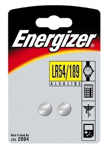 Батарейка для часов Energizer LR54/189, в блистере 2 шт.