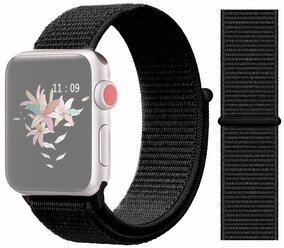 Ремешок для Apple Watch 1-6/SE 38/40 мм нейлоновый InnoZone - Черный (APWTNY38-26)