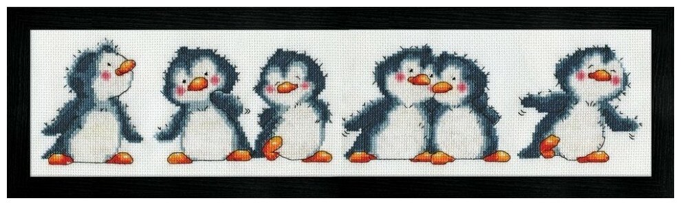 Пингвиний ряд #3253 Design Works Набор для вышивания 46 х 10 см Счетный крест