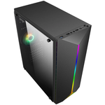 Корпус компьютерный Game BOOST (320-3 ARGB/G320) Black , RGB LED,1*12CM RGB, 1*USB3.0 акрил - изображение