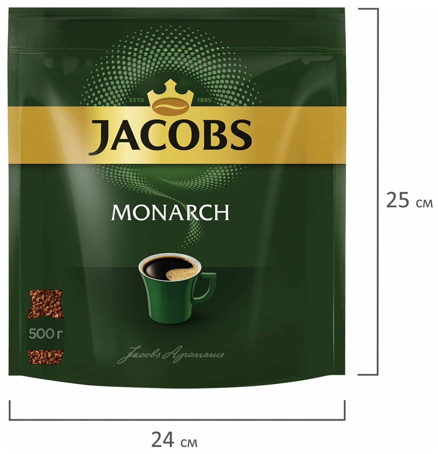 Кофе растворимый Jacobs Monarch сублимированный, пакет, 6 уп. по 500 г - фотография № 5