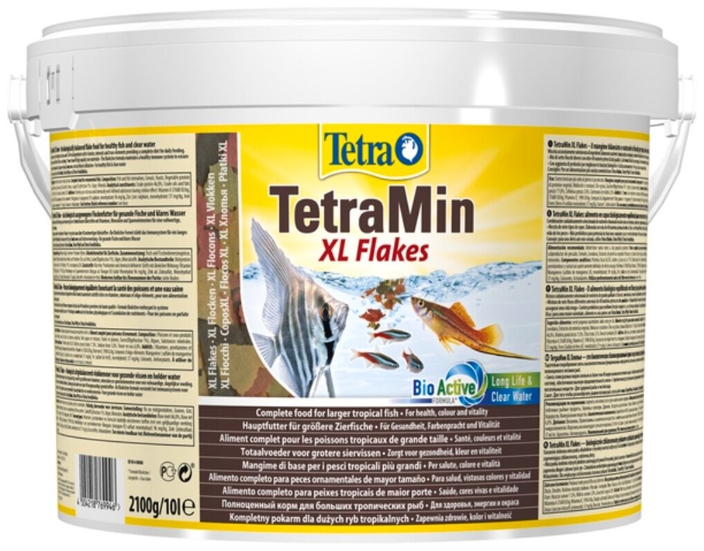 Корм для рыб TetraMin (тетра) XL 10л (2,1кг) крупные хлопья - 1 ед. товара
