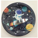 Тарелка одноразовая бумажная Космонавт 23см 6шт/уп 115592 2 шт. - изображение