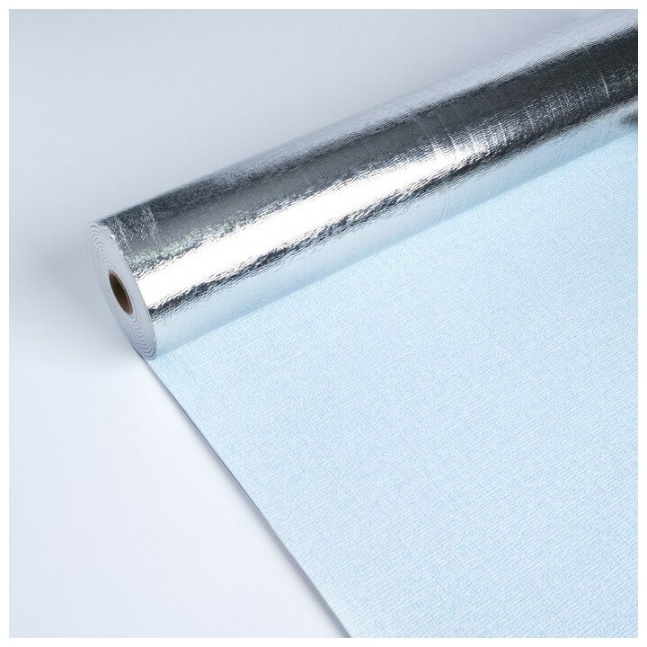 Панель ПВХ самоклеящаяся в рулоне светло-голубая, 2,8м, 50см, толщ2мм 7353108