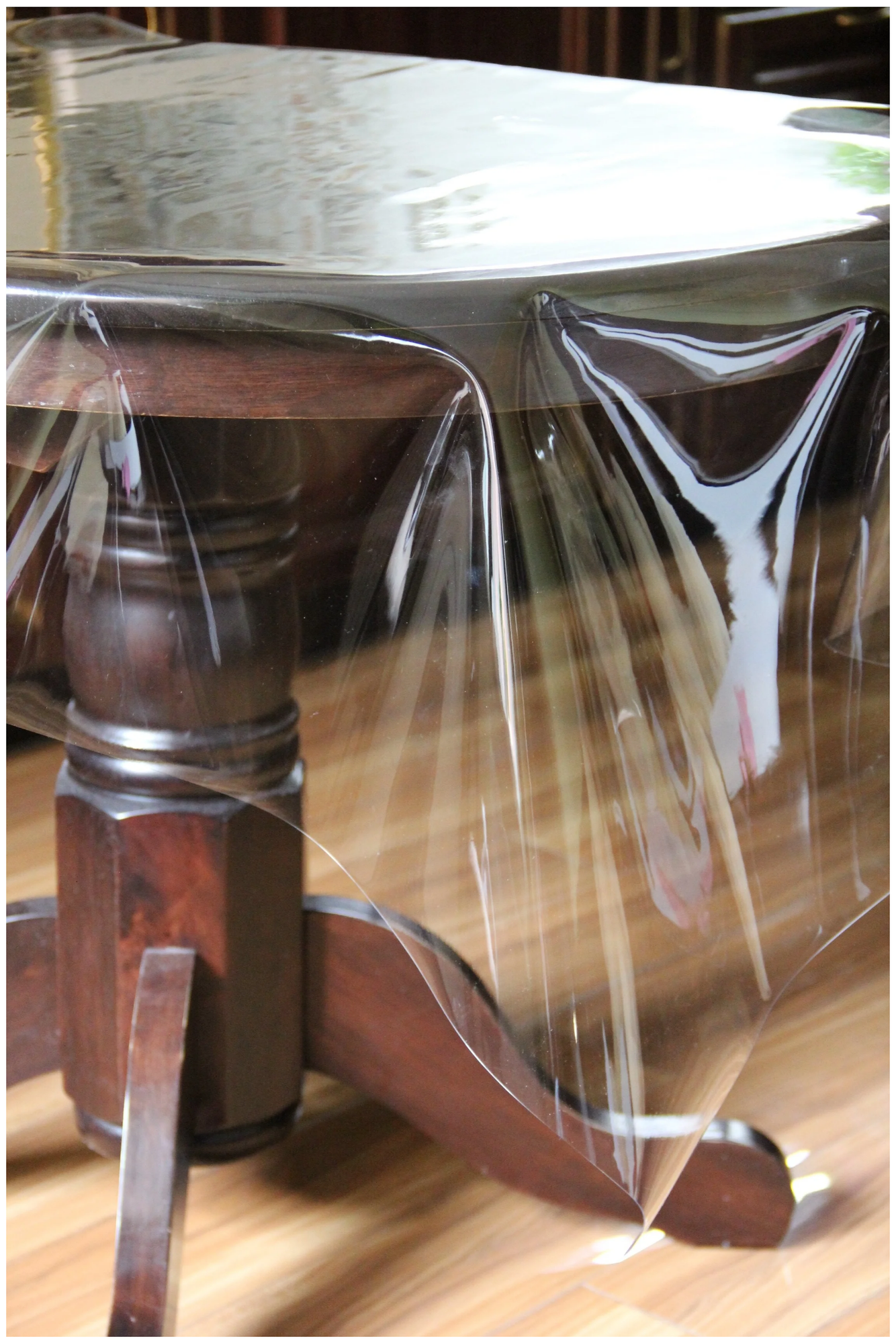 Гибкое стекло Домовой Прошка Гибкое стекло, 140х60 см, толщина 0.5 мм, прозрачный - фотография № 10
