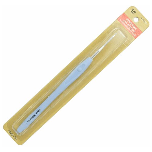 фото 953200 крючок для вязания с резиновой ручкой, 2,0мм, hobby&pro hobby & pro