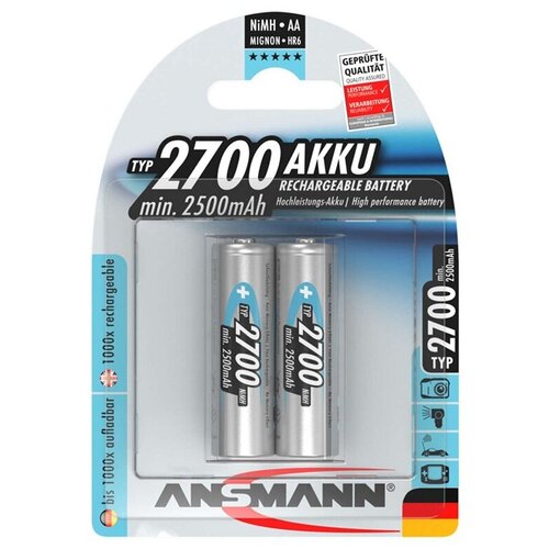 фото Аккумулятор aa - ansmann 2700mah bl2 (2 штуки) 5030852-ru / 16670