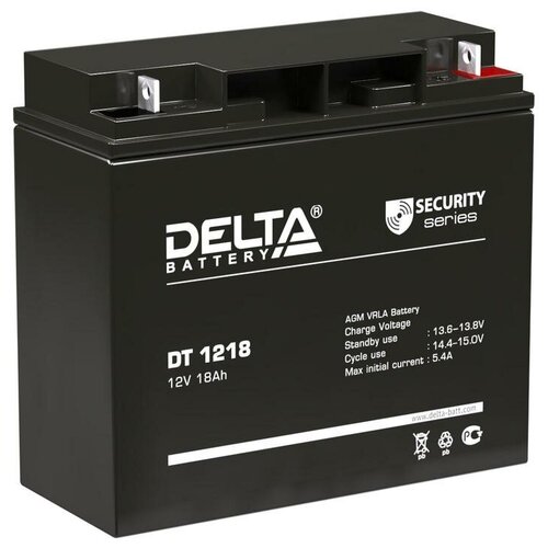 Аккумулятор 12В 18А. ч Delta DT 1218 (6шт. в упак.) аккумулятор 12в 18а ч delta dt 1218 6шт в упак