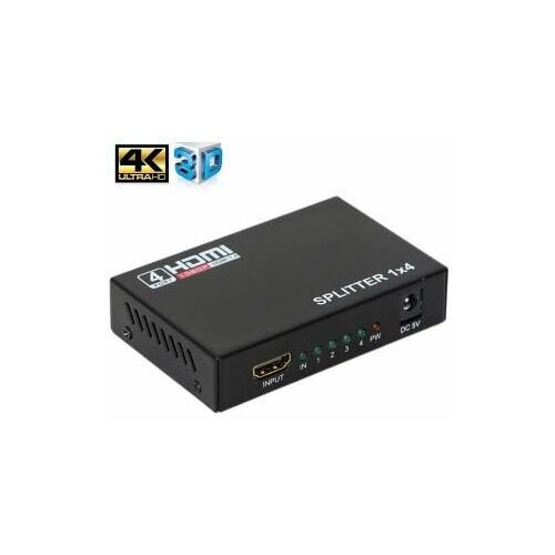HDMI-разветвитель видеосигнала 1 вход/4 выхода, HDMI V1.4  ORIENT HSP0104H