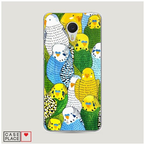 фото Силиконовый чехол "попугаи" на meizu m3 / мейзу м3 case place
