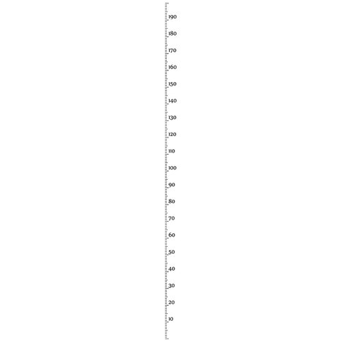 Ростомер наклейка на стену, Шкала белая универсальная узкая линейка для измерения роста высота 201 см ширина 7 см