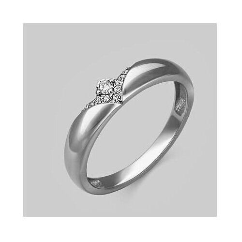 PLATINA jewelry Золотое обручальное кольцо с фианитами 01-4719-00-401-1120-03, размер 17,5