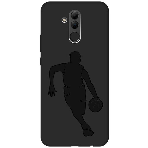 Матовый чехол Basketball для Huawei Mate 20 Lite / Хуавей Мейт 20 Лайт с эффектом блика черный