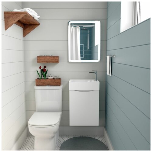 Мебель для ванной Art&Max Liberty R, 40, подвесная, Bianco Lucido