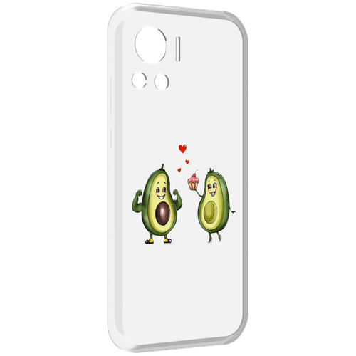 Чехол MyPads влюбленные-авокадо для Motorola Edge 30 Ultra задняя-панель-накладка-бампер