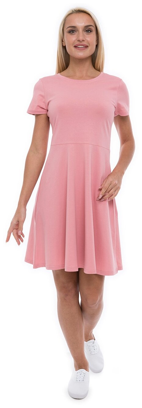 Платье Lunarable, хлопок, повседневное, полуприлегающее, мини, размер 50 (XL), розовый