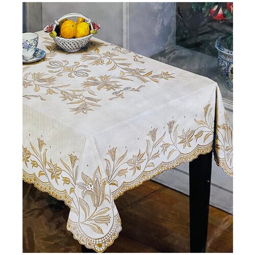 Скатерть ПВХ 150х230, бежевая