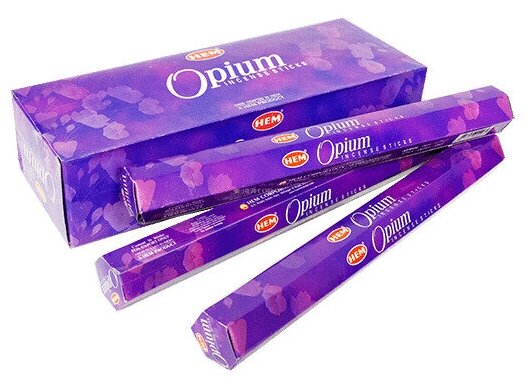 Блок 6 шт Благовоние HEM Опиум Opium