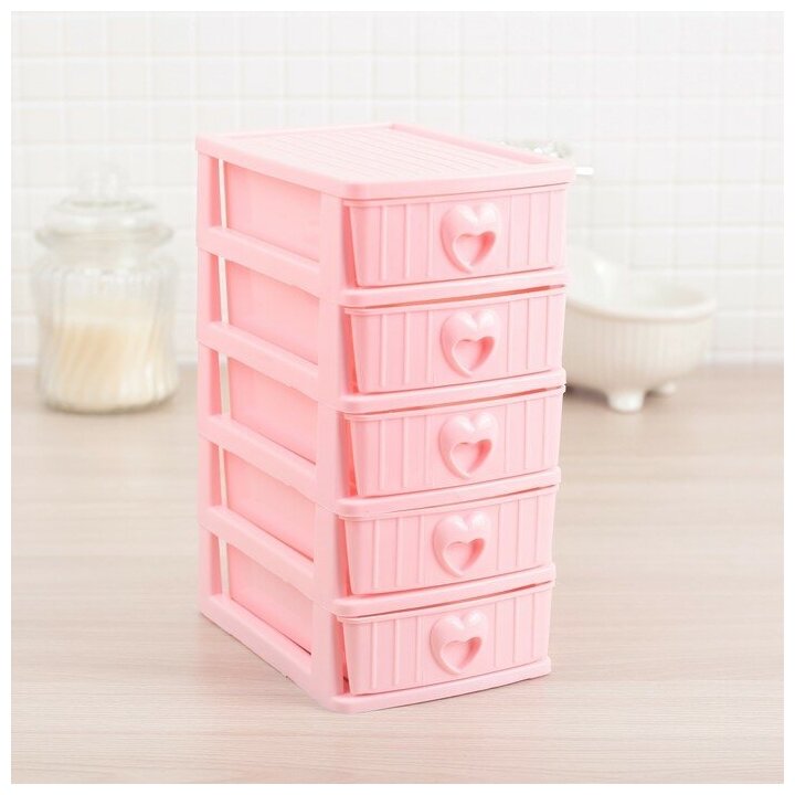 фото Мини-комод для мелочей 5-ти секционный «Забота», цвет микс