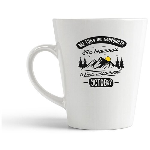 фото Кружка-латте coolpodarok прикол. вы там не мерзнете на вершинах своих моральных устоев?