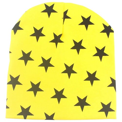 фото Шапка бини демисезонная, размер универсальный, желтый -