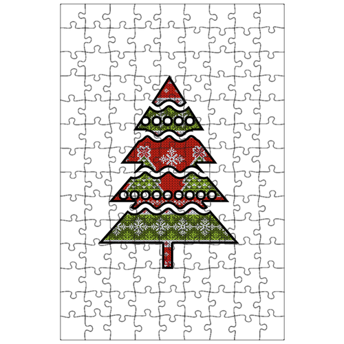 фото Магнитный пазл 27x18см."плед, рождественская елка, рождество" на холодильник lotsprints