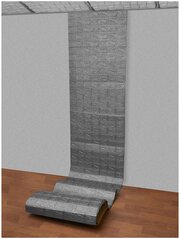 Самоклеящаяся ПВХ 3D-панель для стен в рулоне LAKO DECOR, Классический кирпич Серебро-серый, 70x600см, толщина 6мм