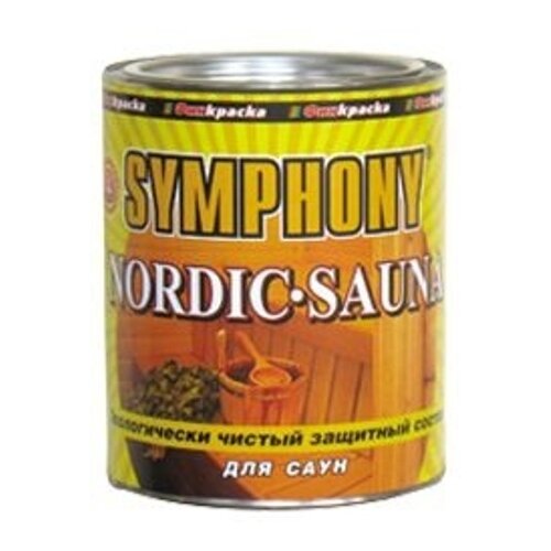 биоцидная пропитка symphony антисептик nordic wood 9 л прозрачный Symphony пропитка Nordic Sauna, 1.3 кг, 0.9 л, прозрачный