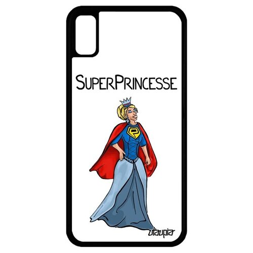 фото Простой чехол на смартфон // apple iphone xr // "суперпринцесса" герой юмор, utaupia, белый