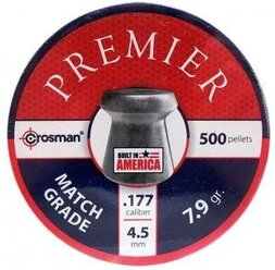 Пули пневматические Crosman Premier Match Grade 4,5 мм 7,9 гран (500 шт