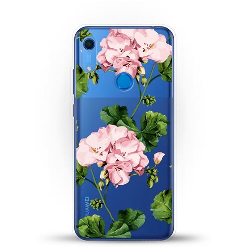 фото Силиконовый чехол розовые цветы на huawei y6s andy & paul