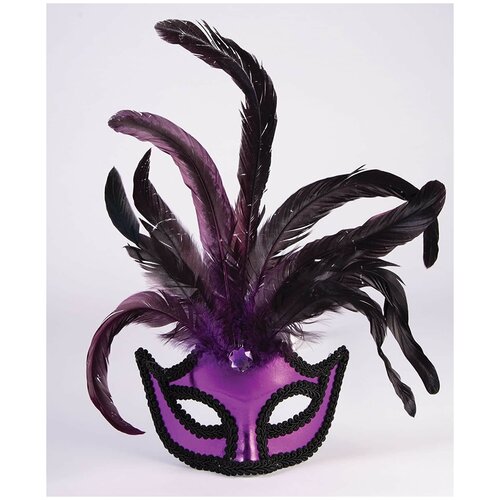 фото Аксессуар для праздника forum novelties маска шоу фиолетовая с перьями forum