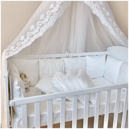 Бортики в детскую кроватку для новорожденного Стиль, 12 подушек, в прямоугольную кроватку 120*60 см