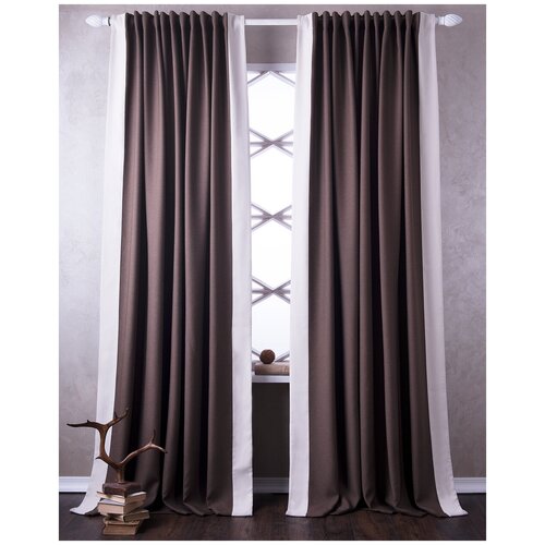 фото Классические шторы lindsay цвет: коричневый br31408 pasionaria