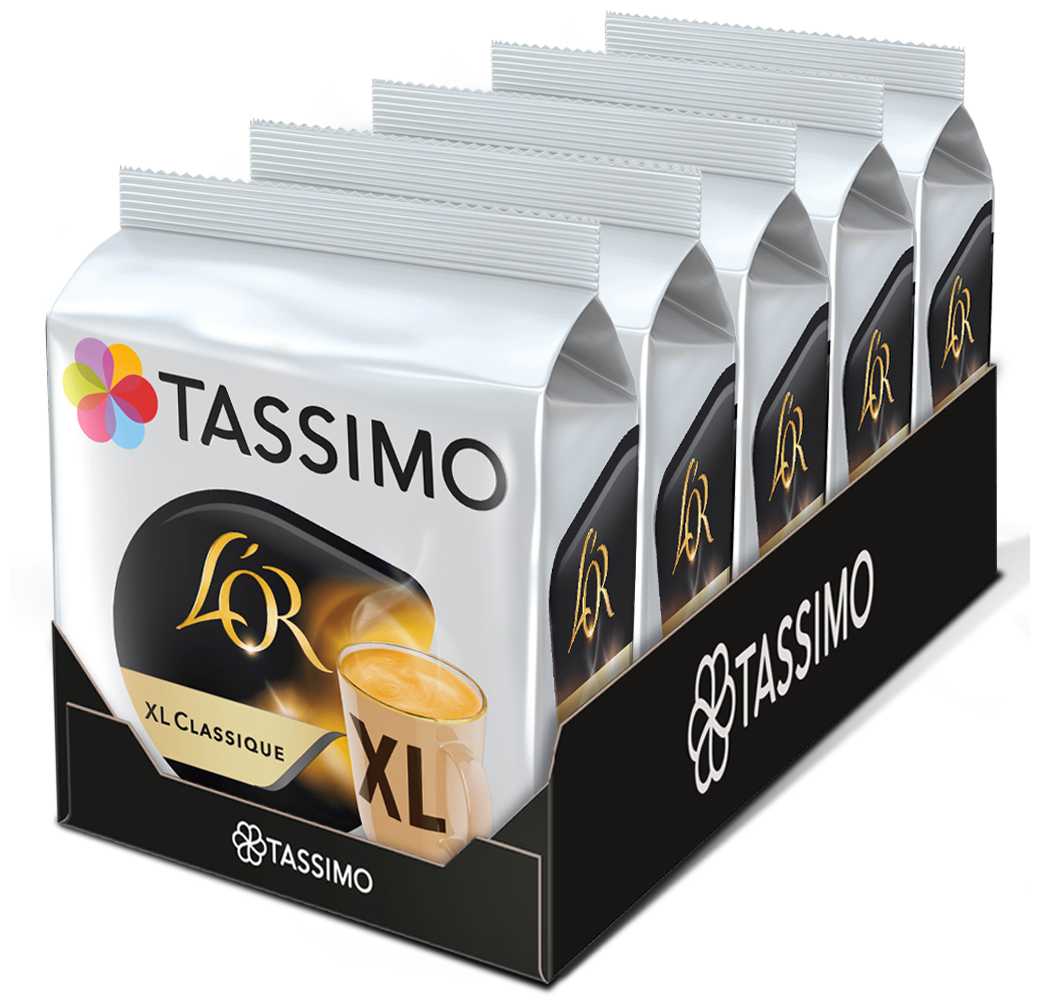 Кофе в капсулах Tassimo L'OR Xl Classique, 16 кап. в уп., 5 упаковок