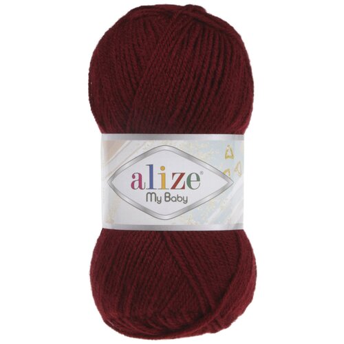 Пряжа Alize My baby (Май беби) 57 бордовый 100% акрил 50г 150 м 5шт