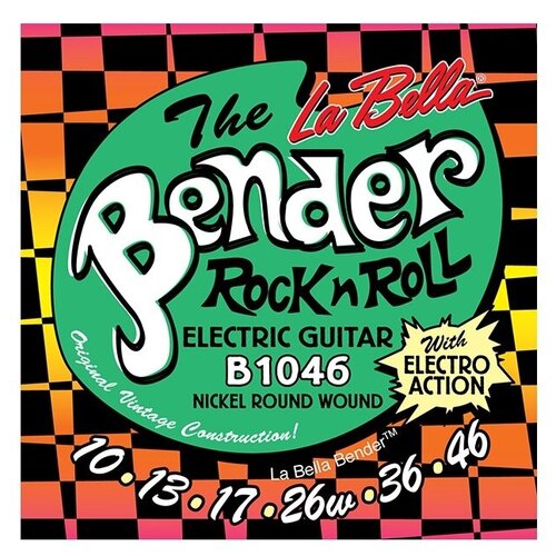 Струны для электрогитары LA BELLA B1046 The Bender Regular струны для электрогитары la bella b838 the bender ultra