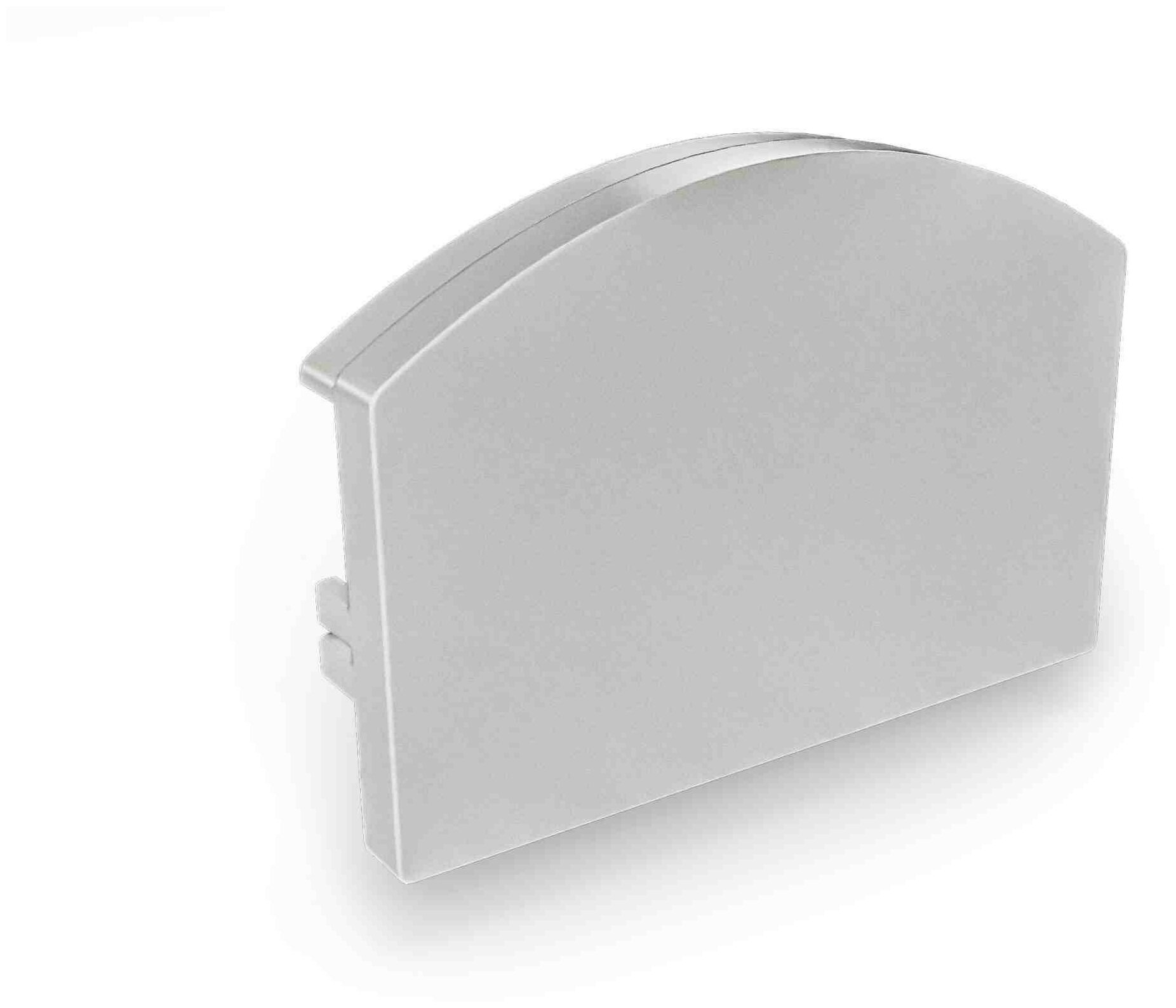 П-образный алюминиевый профиль для установки светодиодной ленты с матовым белым рассеивателем / Профиль для накладного монтажа LED ленты шириной до 20 мм / серебро / 1000х25х20 мм / IP44 / 2 заглушки /08-13