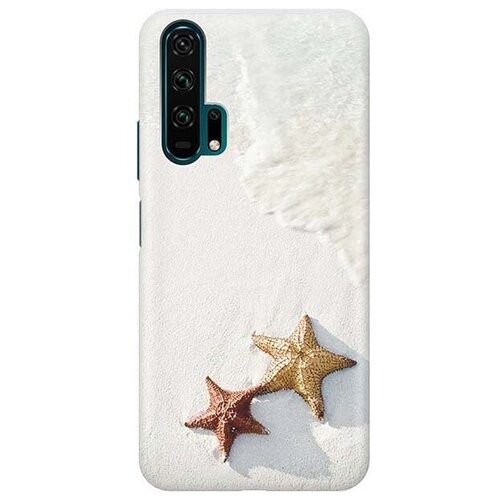 фото Ультратонкий силиконовый чехол-накладка для honor 20 pro с принтом "две морские звезды" gosso