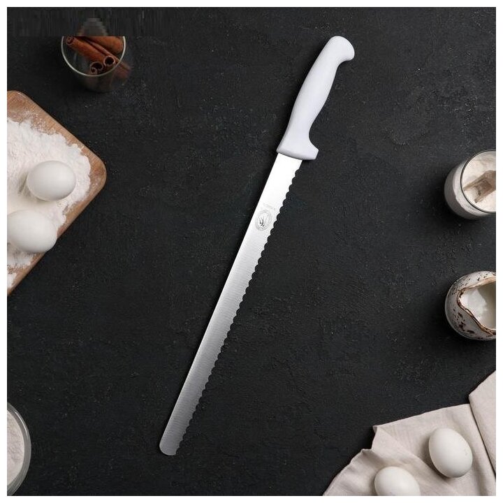 Нож для бисквита, рабочая поверхность 34 см, мелкие зубчики (1 шт.)