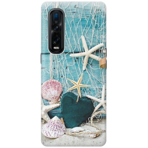 фото Ультратонкий силиконовый чехол-накладка для oppo find x2 pro с принтом "морские звезды" gosso