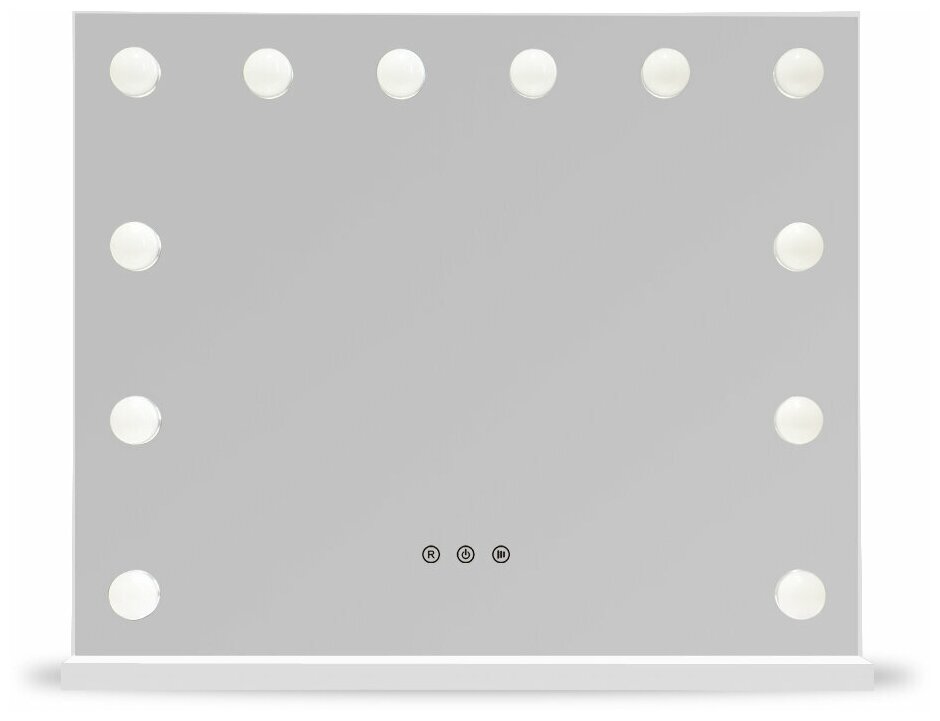 OKIRO / Зеркало гримерное настольное с подсветкой DP334 белый У-72 / зеркало для макияжа с LED подсветкой
