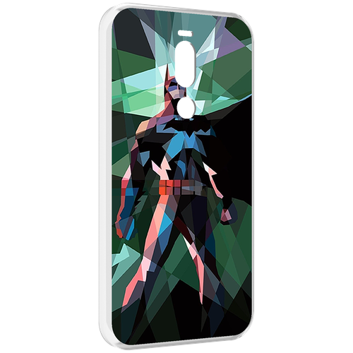 Чехол MyPads полигональный-бэтмен-арт для Meizu X8 задняя-панель-накладка-бампер