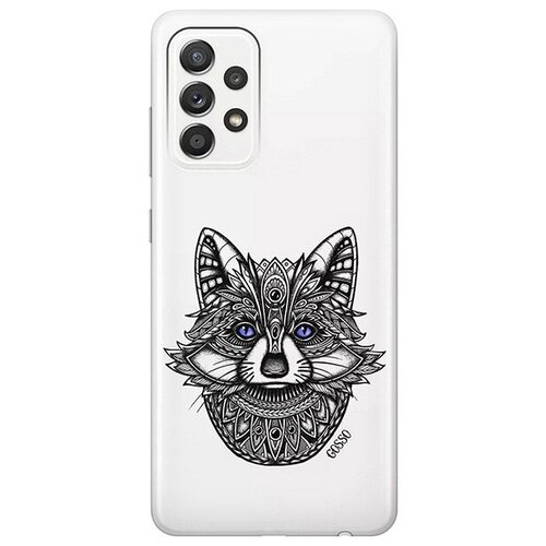 фото Ультратонкий силиконовый чехол-накладка clearview 3d для samsung galaxy a52 с принтом "grand raccoon" gosso