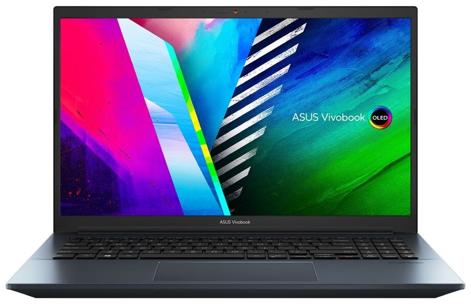 Ноутбук ASUS Vivobook Pro 15 OLED M3500QC-L1341W, 15.6", AMD Ryzen 7 5800H 3.2ГГц, 16ГБ, 1ТБ SSD, NVIDIA GeForce RTX 3050 для ноутбуков - 4096 Мб, Windows 11 Home, синий [90nb0ut2-m004m0]